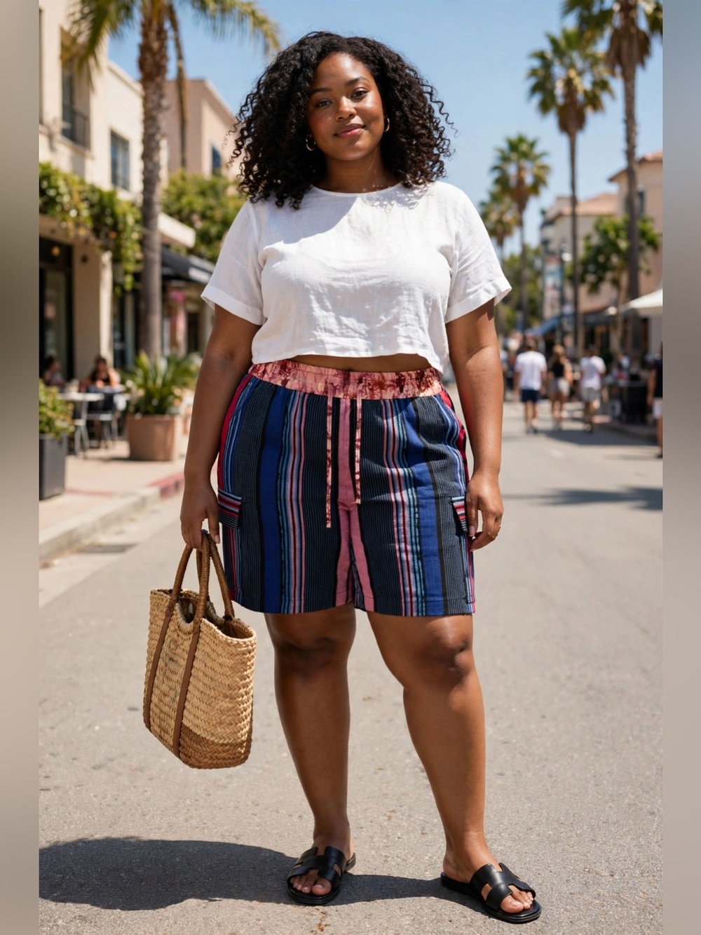 Aso Oke Drawstring Shorts